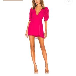 Double Layer Dress in Fuschia